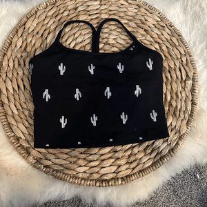 Beyond Yoga Slim Racerback Cropped Tank with Cactus